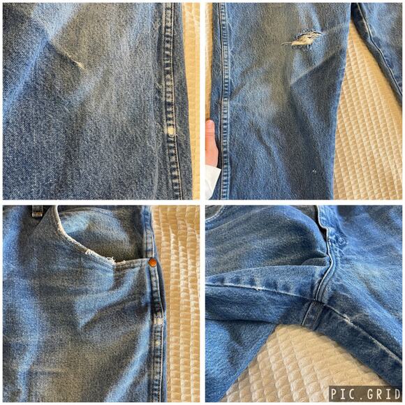 Wrangler Relaxed Fit Destressed Straight Leg High Waisted Western Wear Jeans 31 - Picture 6 of 14